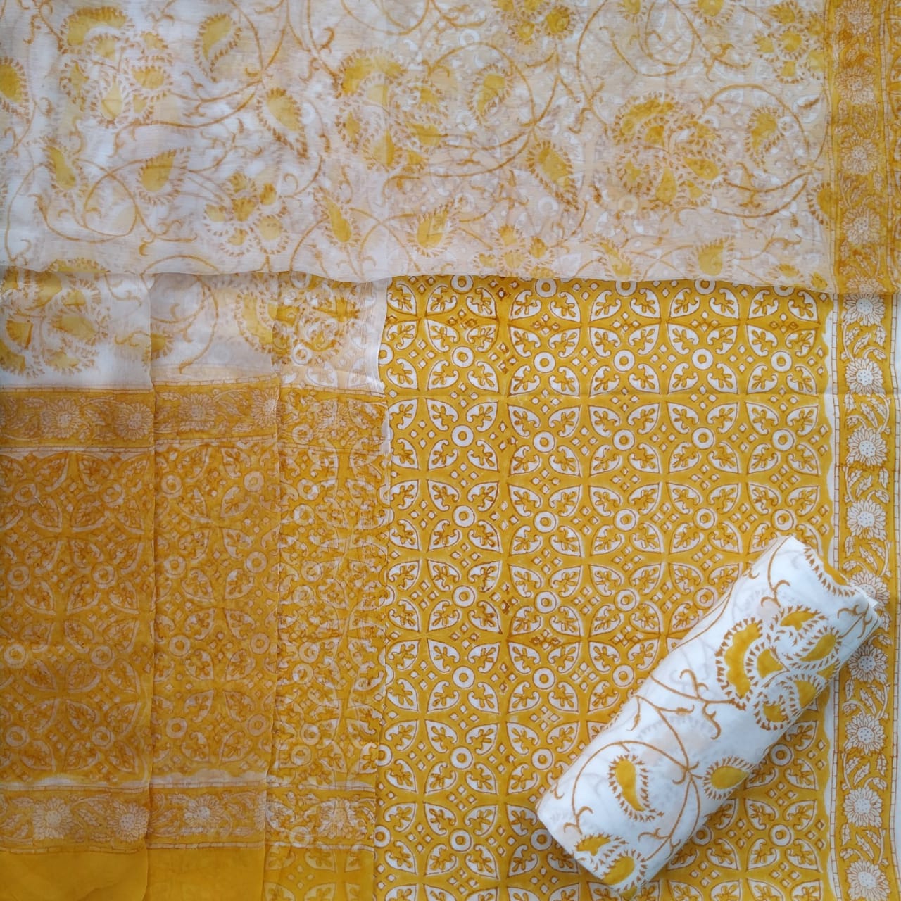 Shop cotton suit sets with chiffon dupatta online (PCHF411)