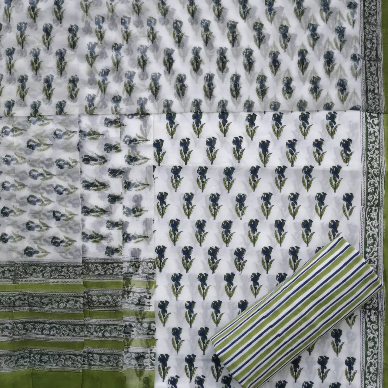 Shop cotton suit sets with chiffon dupatta online shopping (PCHF426)