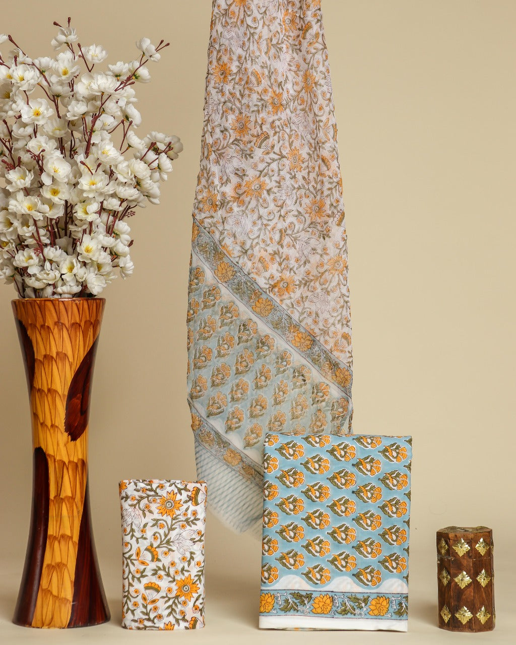 Shop chiffon dupatta cotton suit sets in jaipur (PCHF455)