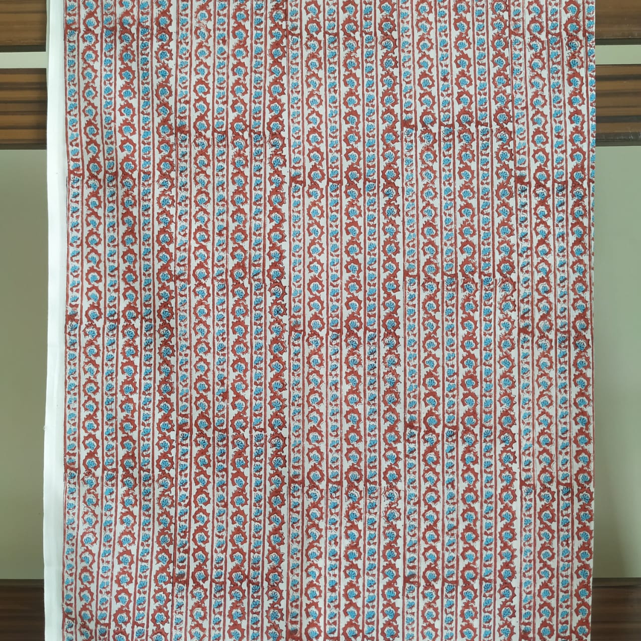 Shop Unstitched Hand Block Print Pure Cotton Suits with Chiffon Dupatta (PCHF97)