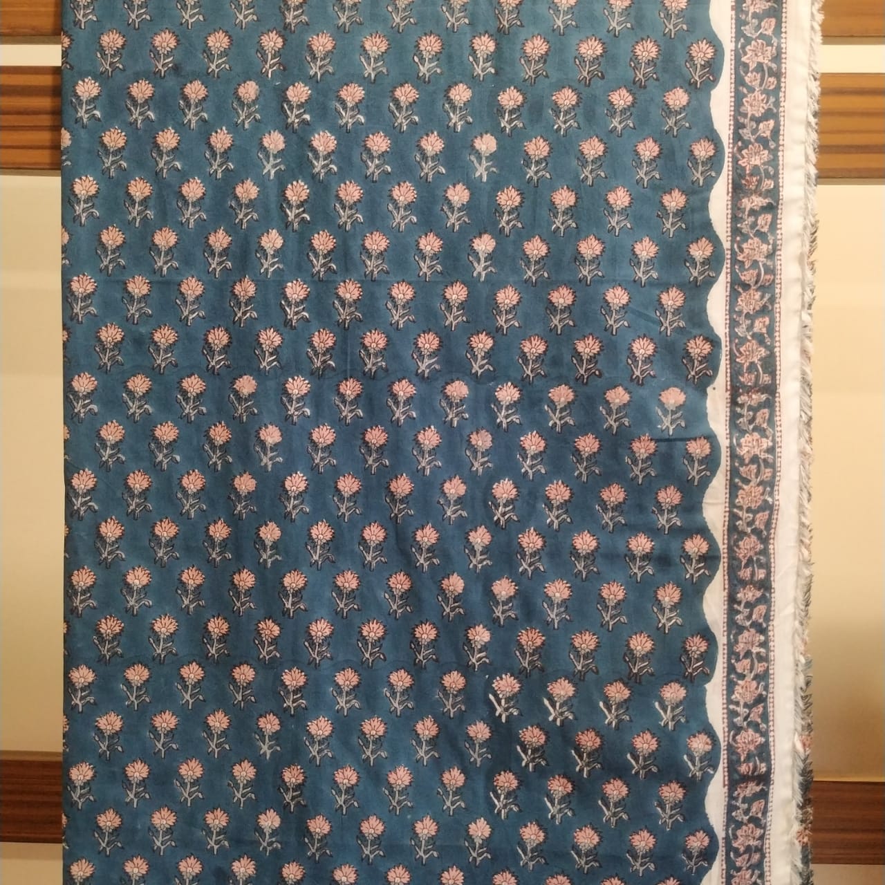 Shop Unstitched Hand Block Print Pure Cotton Suits with Mulmul Dupatta (PRMUL129)