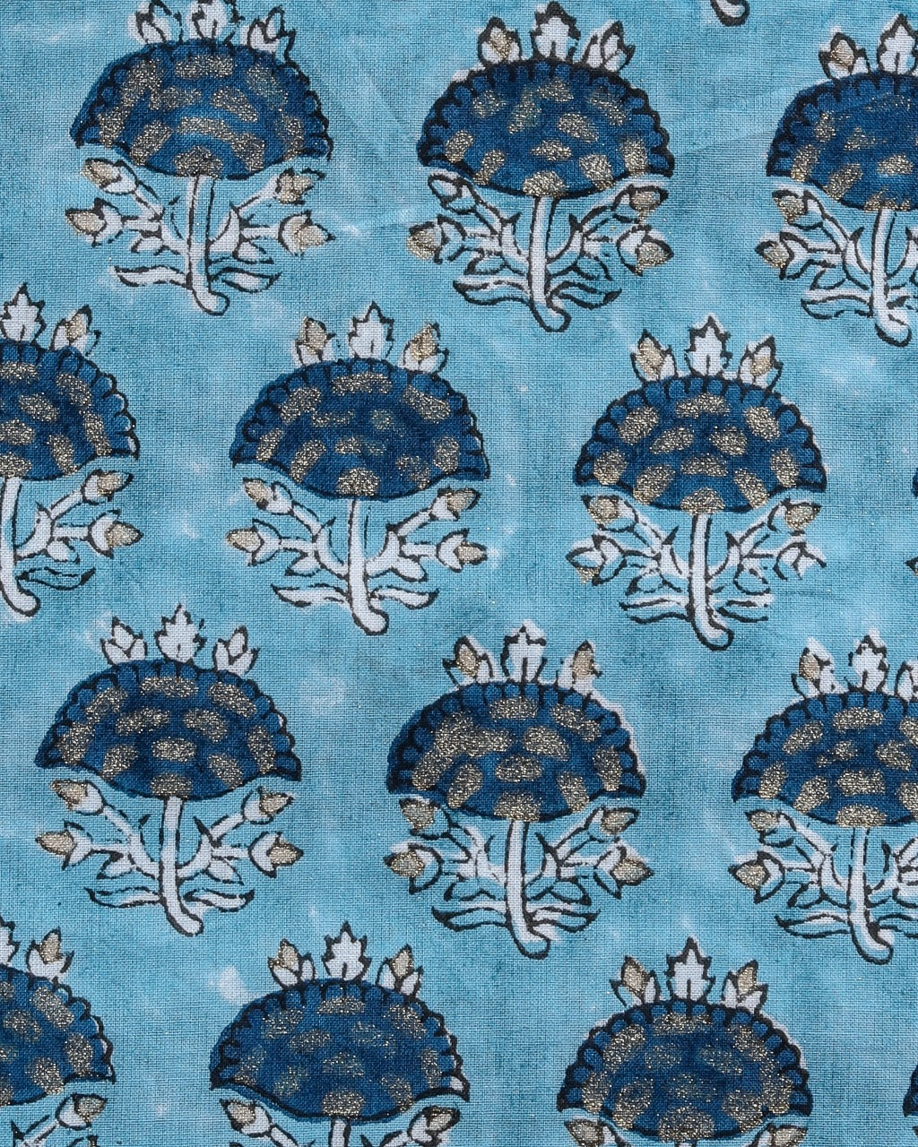 Shop Unstitched Hand Block Print Pure Cotton Suit with Mulmul Dupatta (PRMUL165)