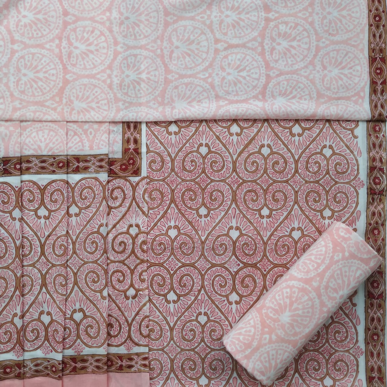 shop cotton suit with mulmul dupatta