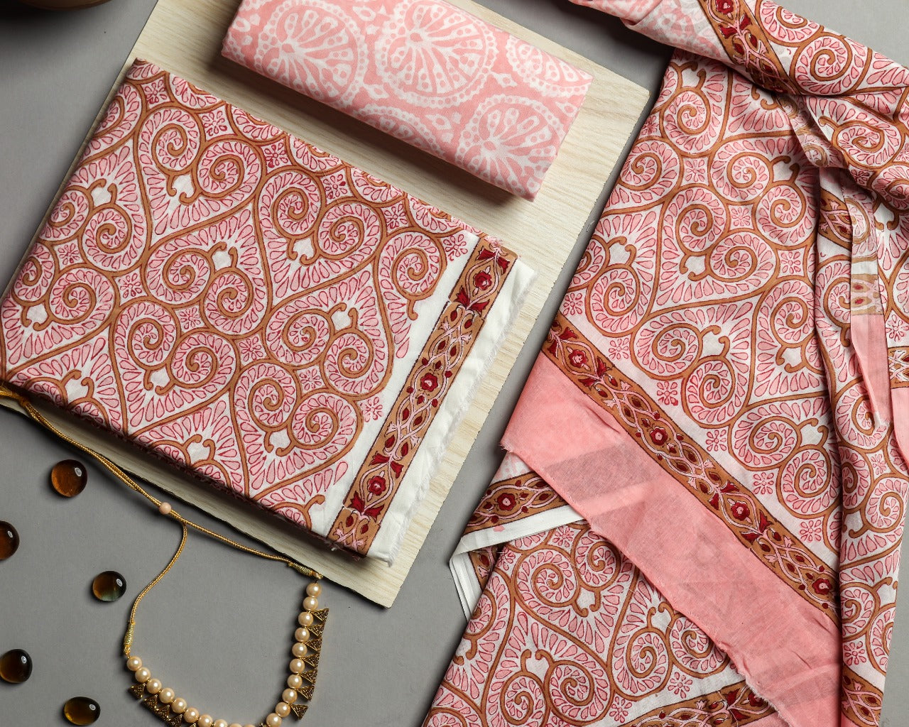 shop cotton suit with mulmul dupatta