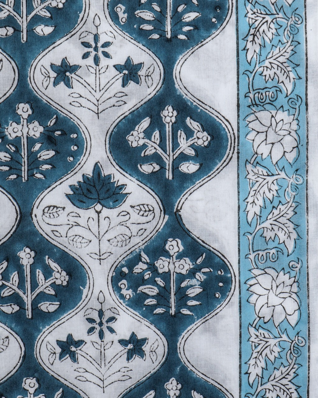 shop hand block print cotton suit with mulmul dupatta