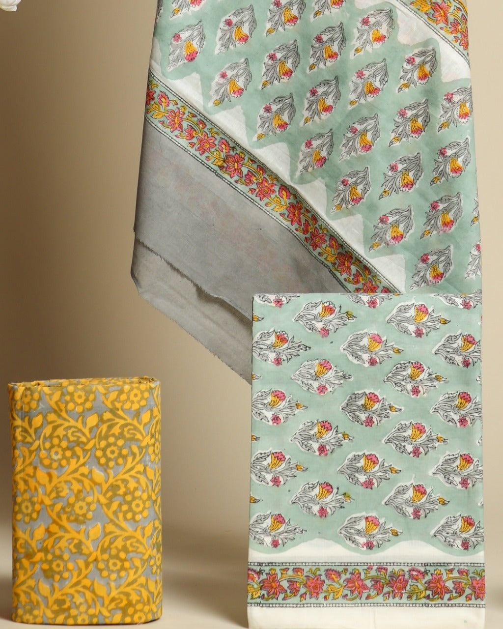 Shop unstitched block print cotton suit material (PRMUL268