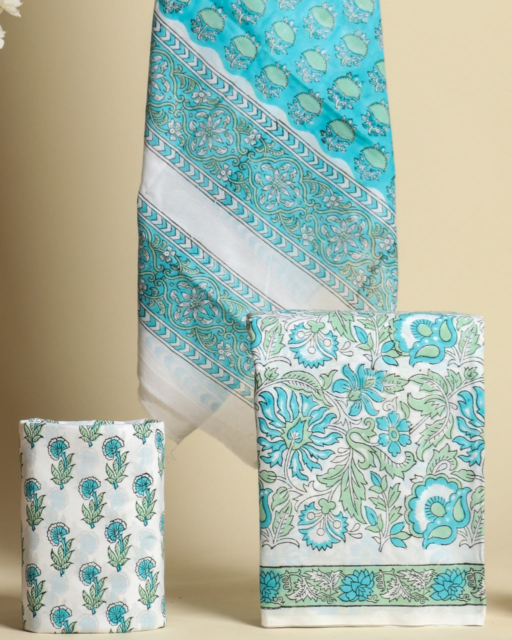 Shop cotton suit sets with mulmul dupatta (PRMUL274)