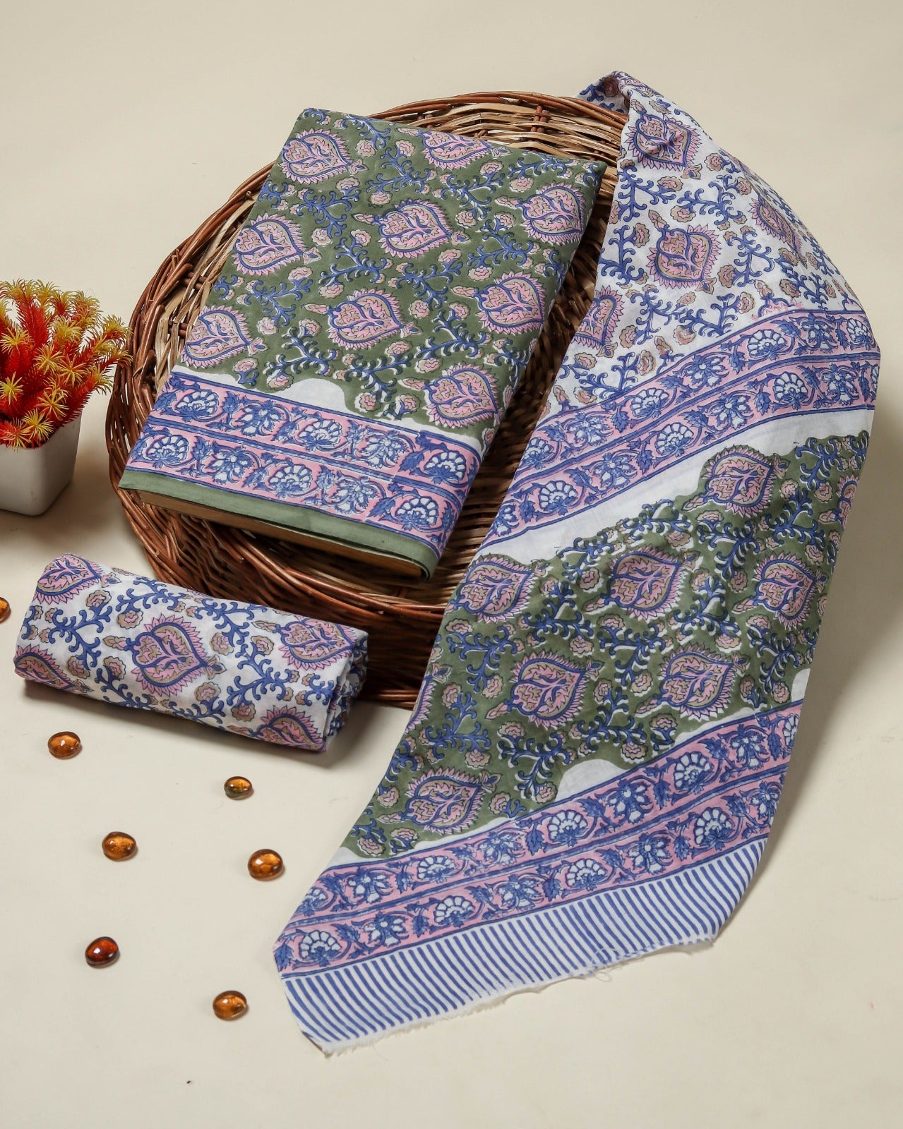 Premium Boota Print Cotton Collection (PRMUL29) - ShalviFashion