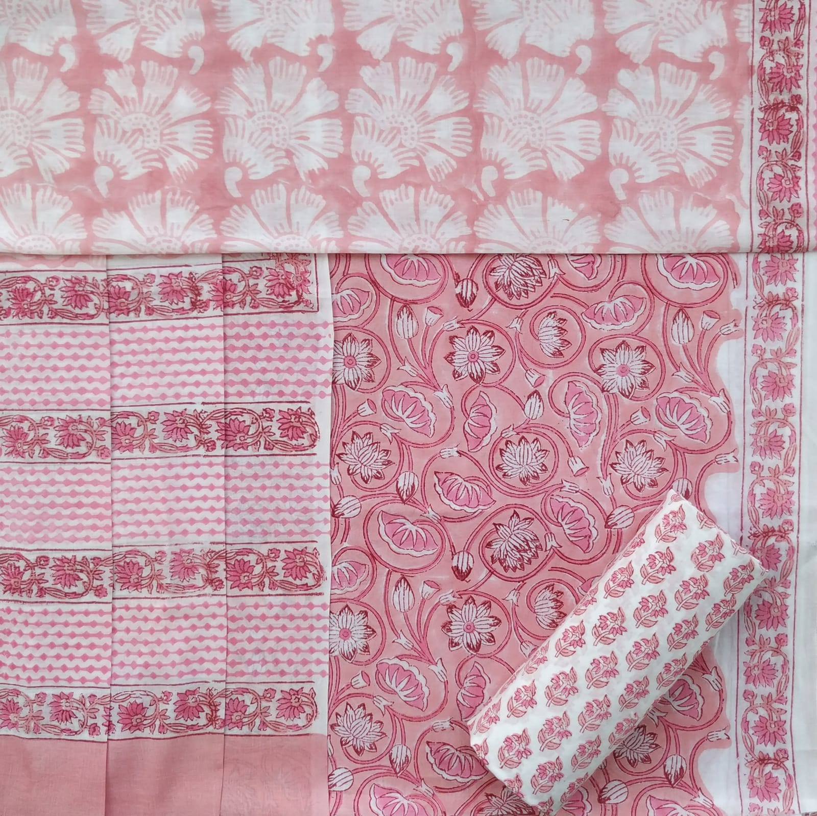 Shop unstitched cotton dupatta suit sets (PRMUL314)