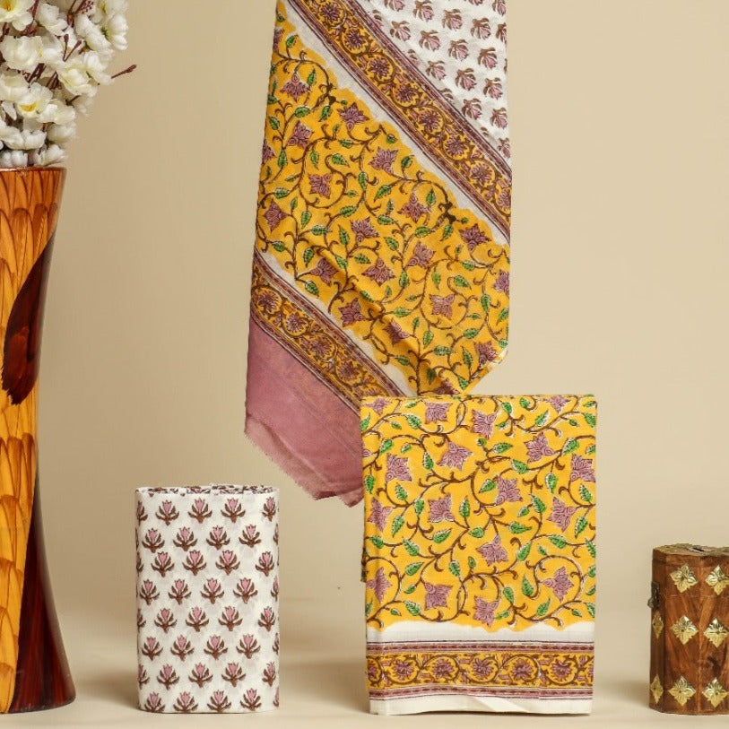 Shop cotton suit material with mulmul dupatta (PRMUL346)