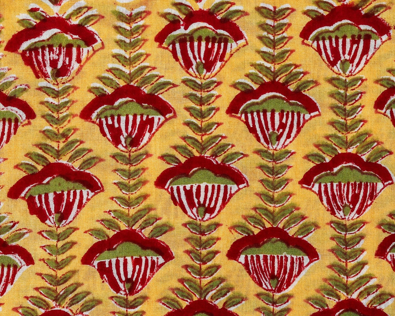 Summer Collection: Hand Block Print Pure Cotton Suits (PRMUL34) - ShalviFashion