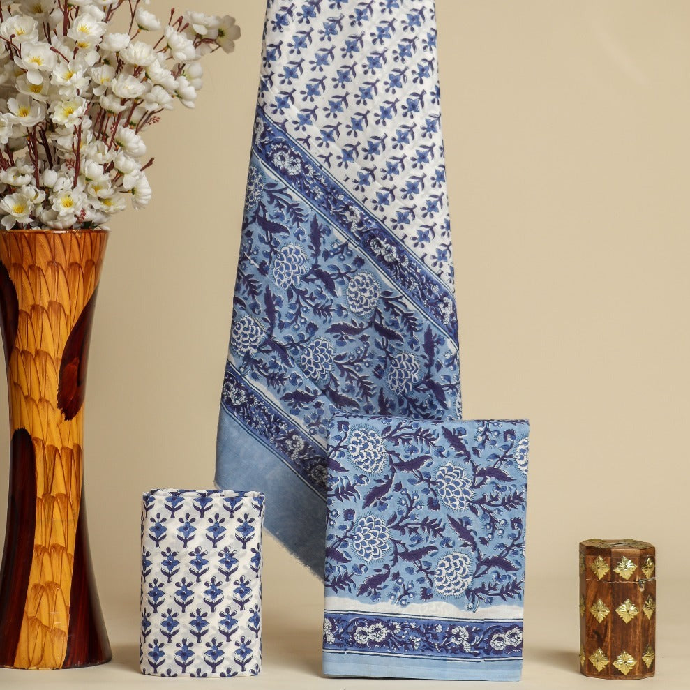 Shop cotton suits sets with cotton dupatta online (PRMUL363)