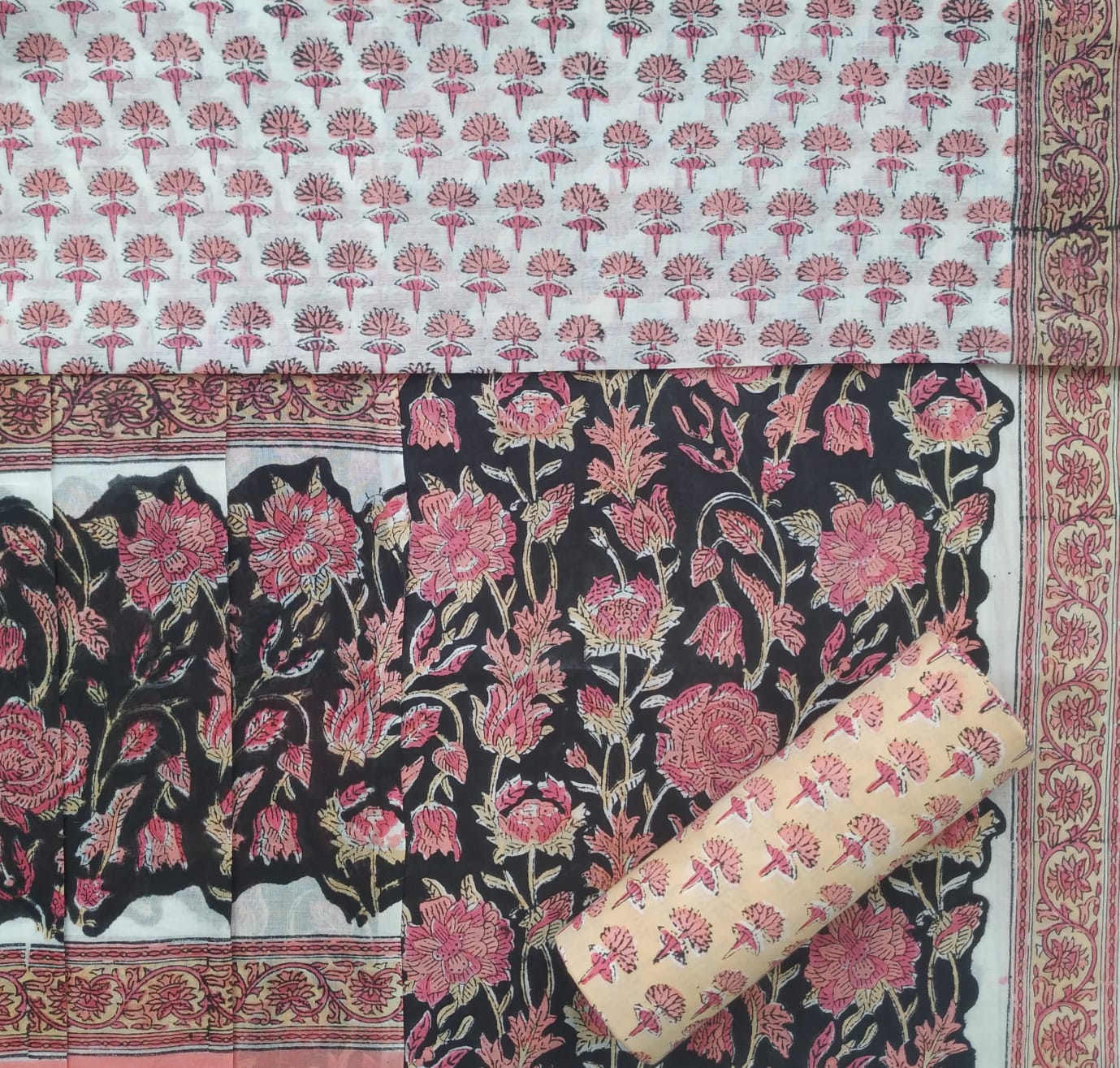 Shop mulmul dupatta cotton suit sets online (PRMUL401)