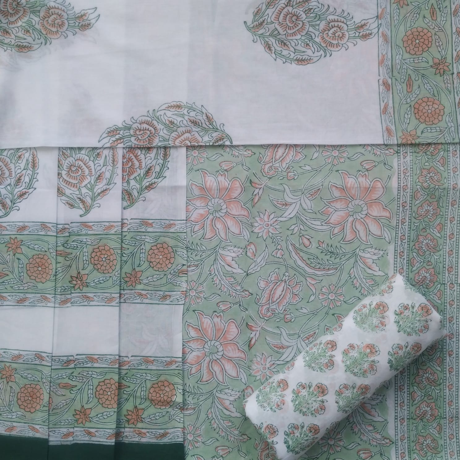 Premium Cotton Mulmul Dupatta Suits (PRMUL41) - ShalviFashion