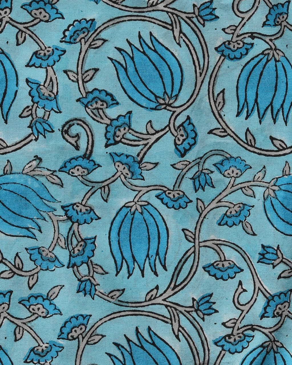 Shop Unstitched Hand Block Print Pure Cotton Suit material online with Mulmul Dupatta (PRMUL78)