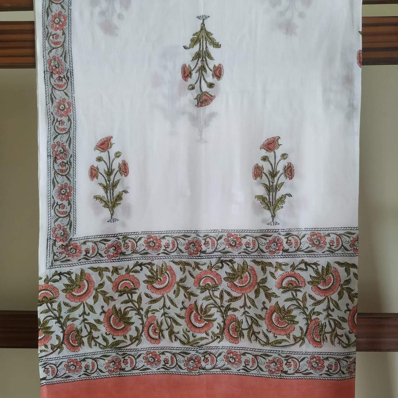 Shop Unstitched Pure Cotton Suits with Mulmul Dupatta (PRMUL86)
