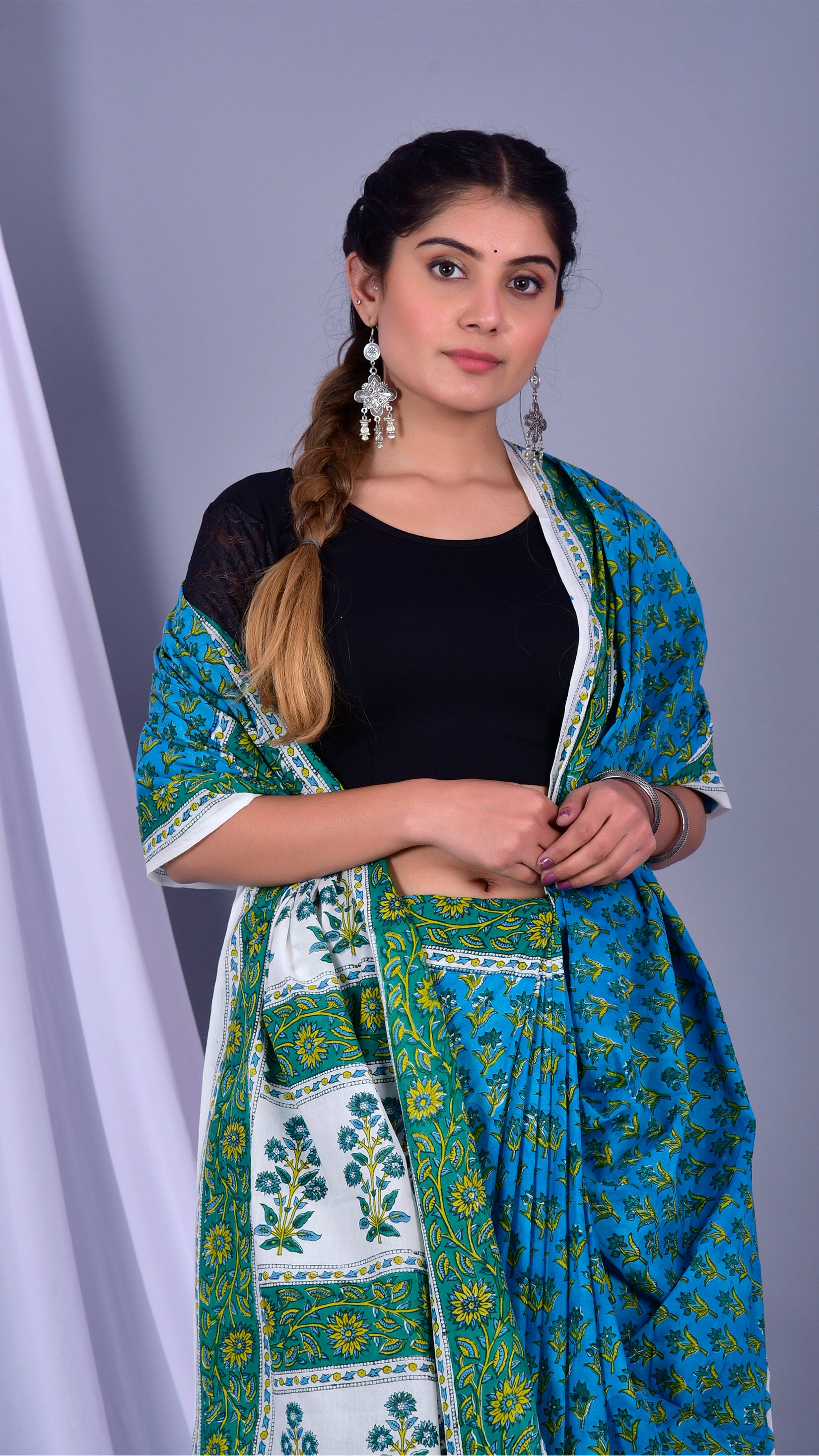 Shop Hand Block Print saree online (PMS10)