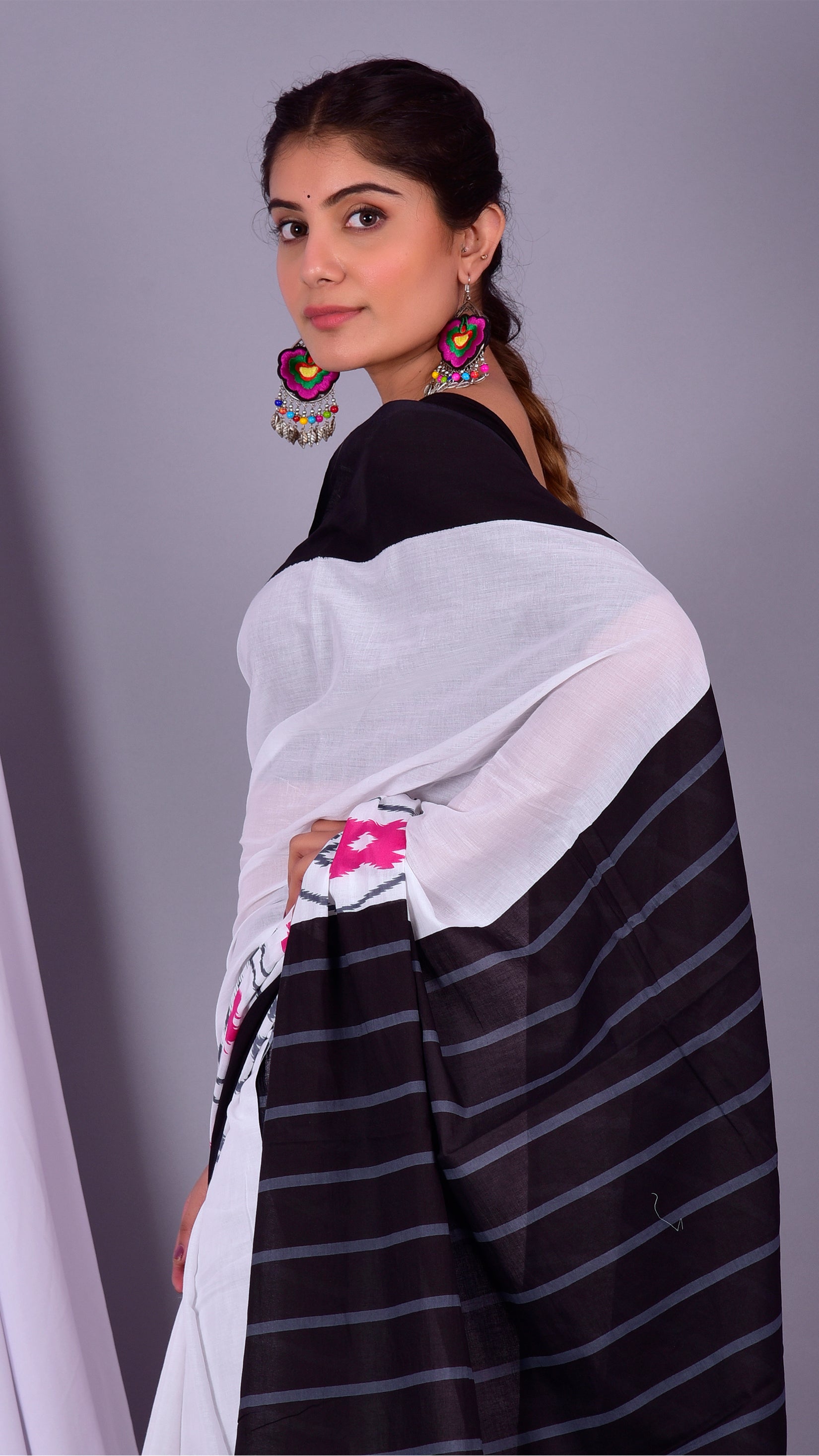 Summer 2020: Designer Pure Cotton Saree (RMULSAR09) - ShalviFashion