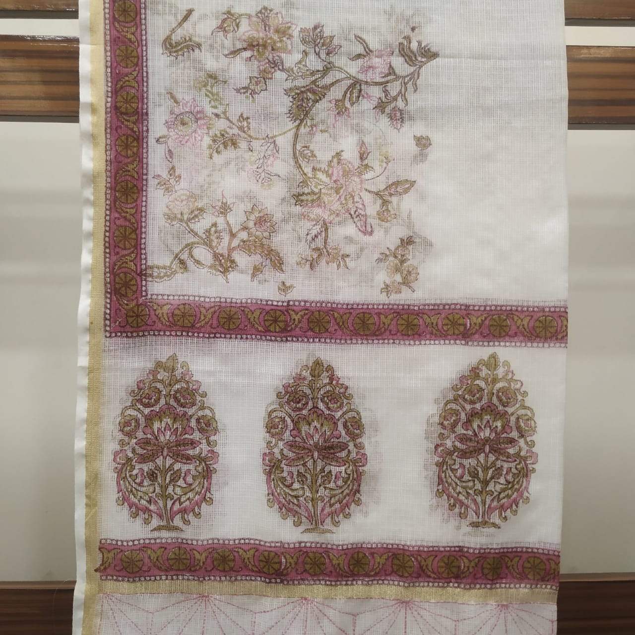 Shop Unstitched Hand Block Print Pure Cotton Suits with Kota Doria Dupatta (T3CKD151)