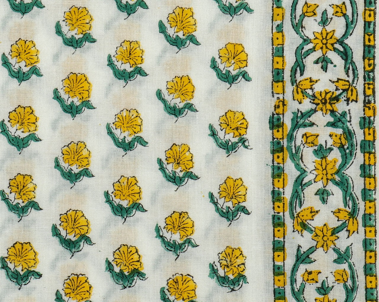 shop hand block print cotton suit with organza dupatta