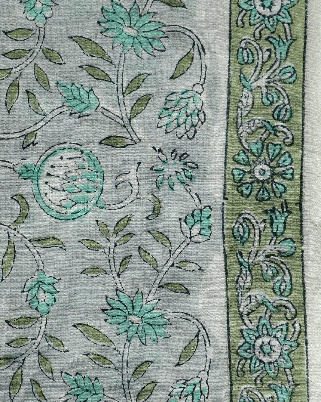 Shop Unstitched Hand Block Print Pure Cotton Suits with Chiffon Dupatta (PCHF95)