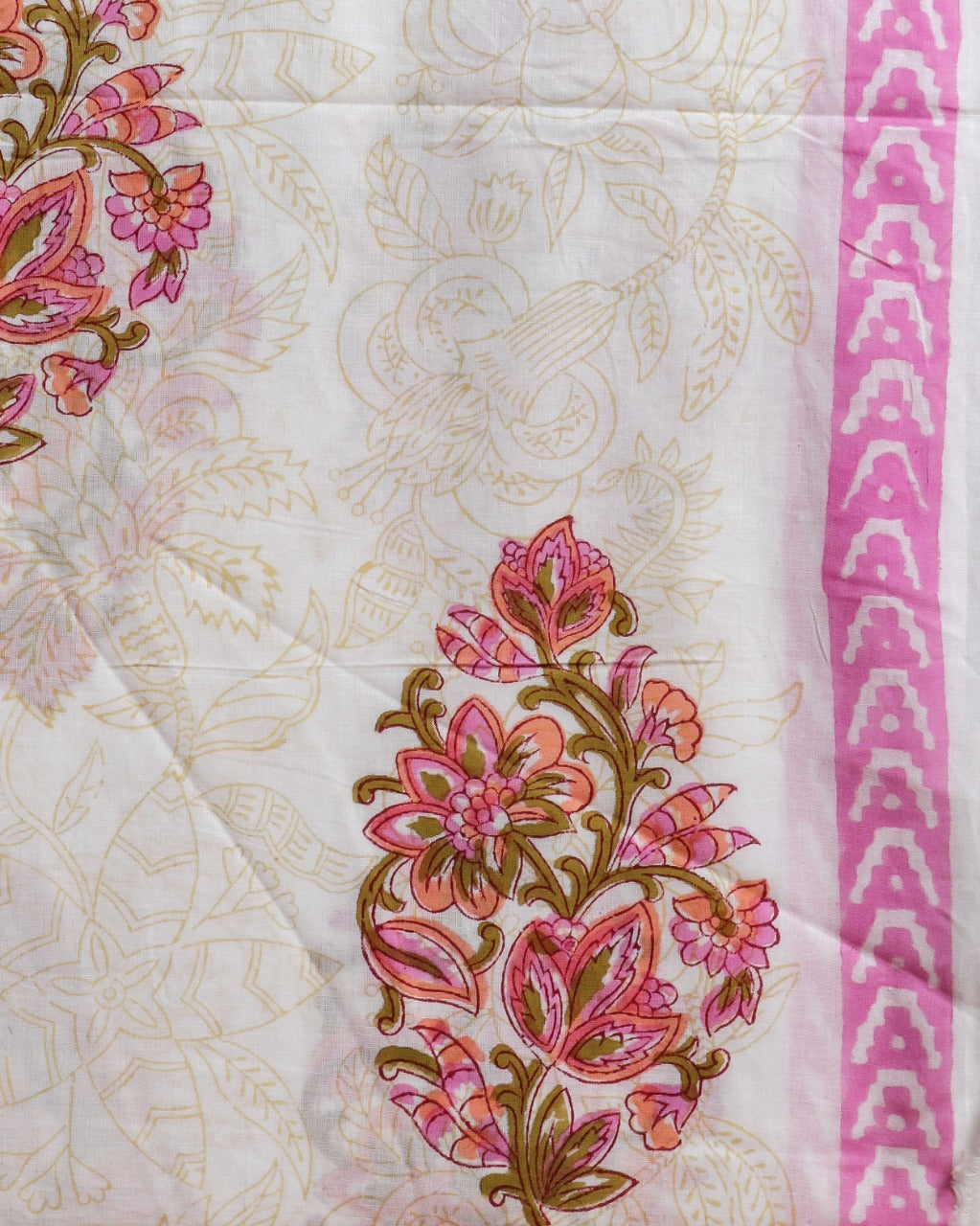Shop Unstitched Pure Cotton Suits with Organza Dupatta (ORG58)