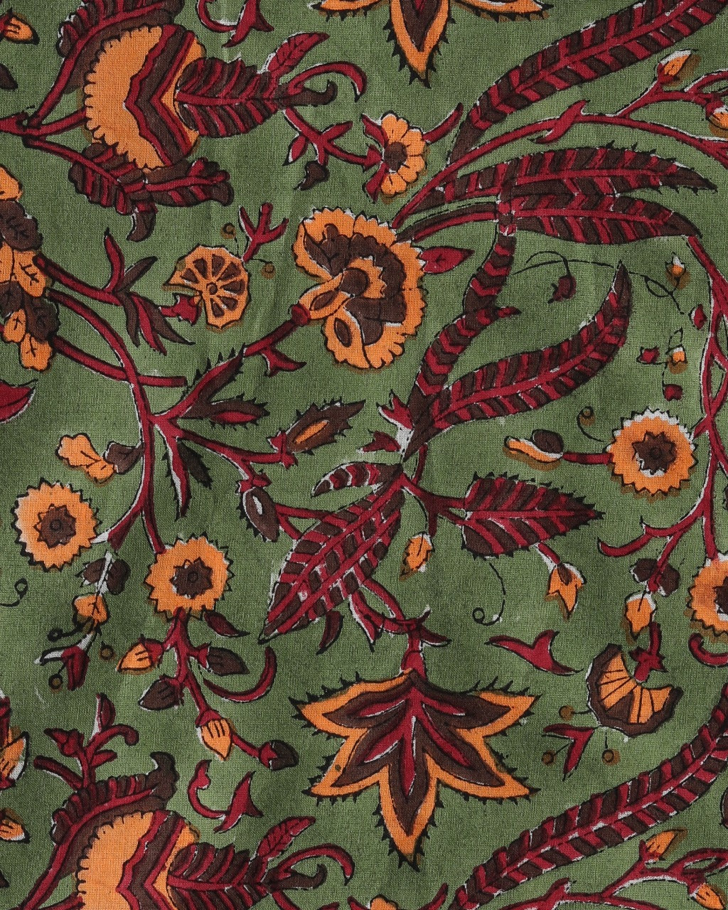 Shop Unstitched Hand Block Print Pure Cotton Suits with Organza Dupatta (ORG80)