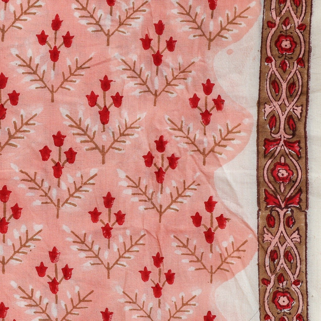 shop block print dress material with chiffon dupatta