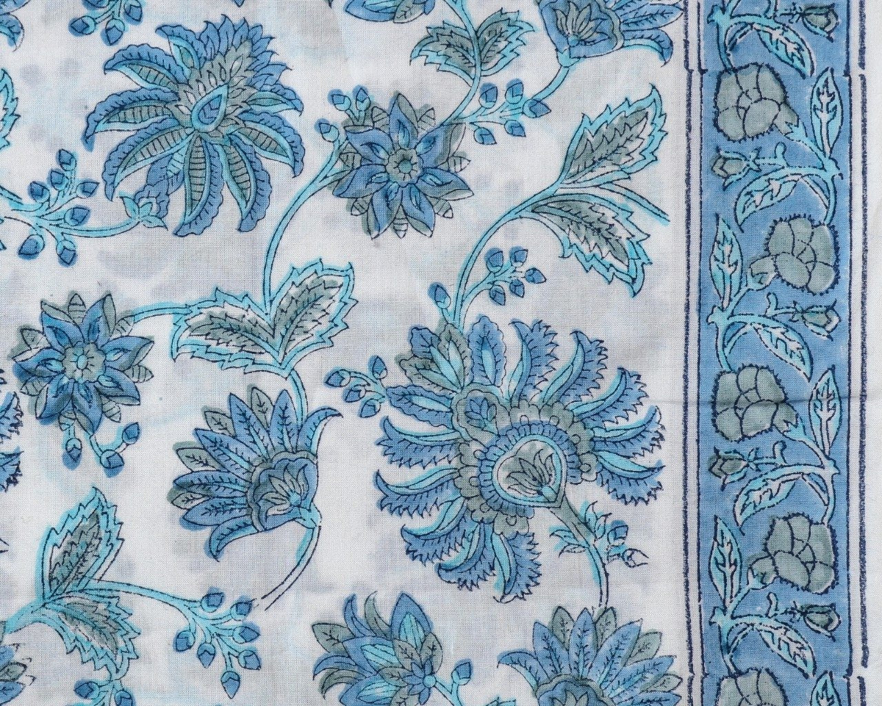 Shop Unstitched Hand Block Print Pure Cotton Suits with Mulmul Dupatta (PRMUL191)