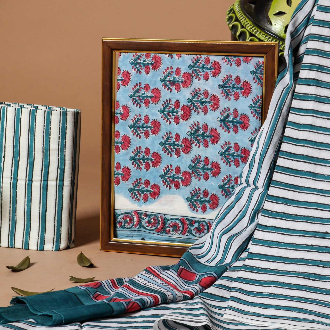 Shop pure mulmul cotton suit set (PRMUL257)