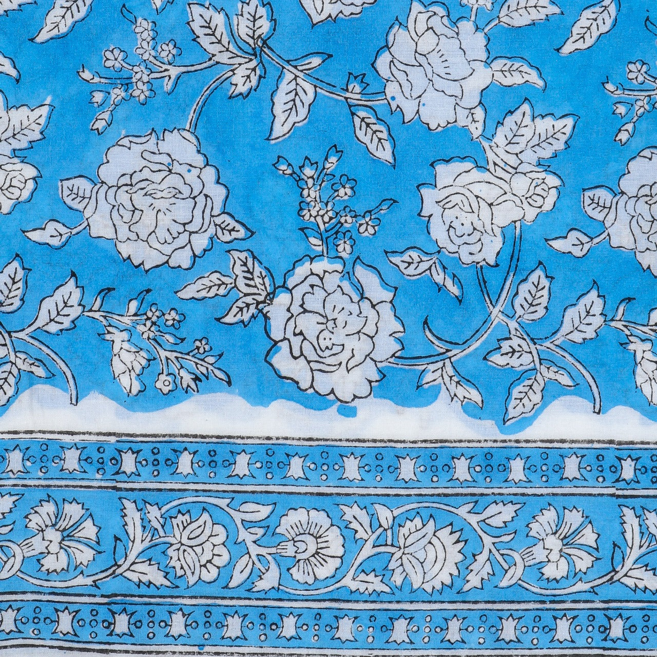 shop block print cotton suit with kota doria dupatta online (RKD132)