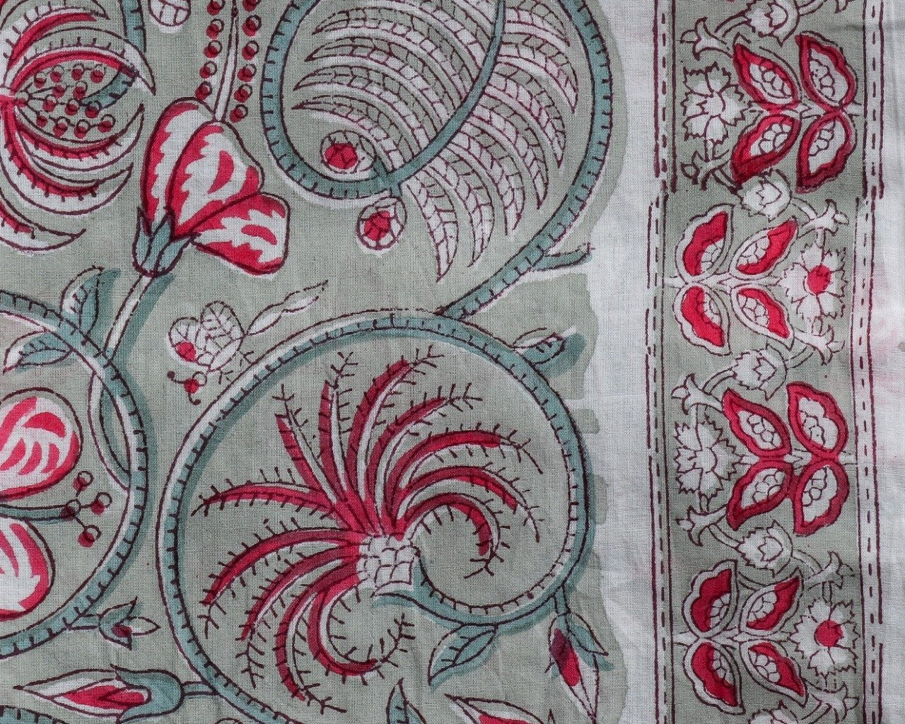 Shop Unstitched Hand Block Print Pure Cotton Suits with Kota Doria Dupatta (T3CKD377)