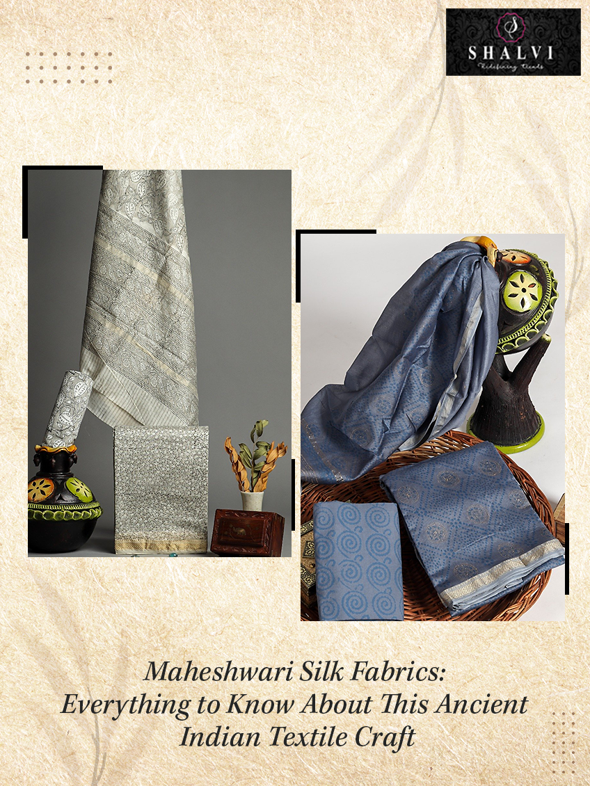 Maheshwari silk fabric