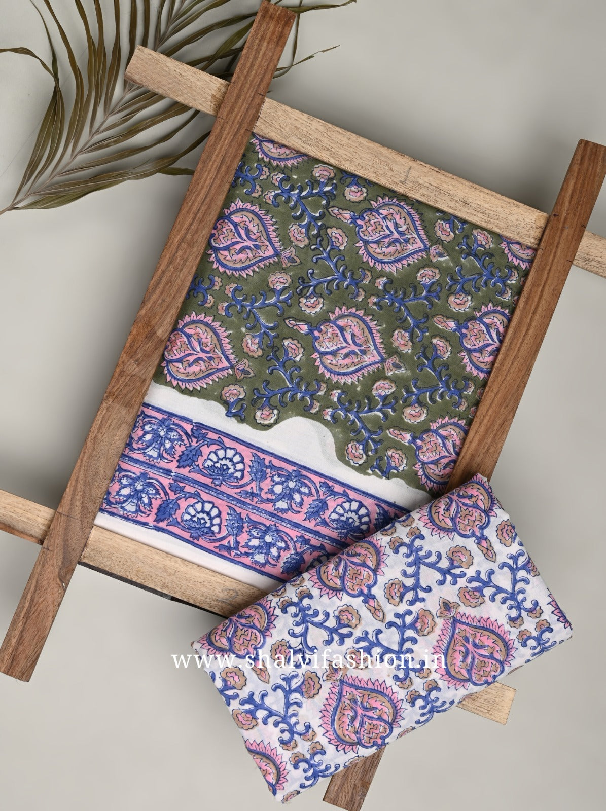 Shop unstitched block print cotton combo sets (2PBP55)