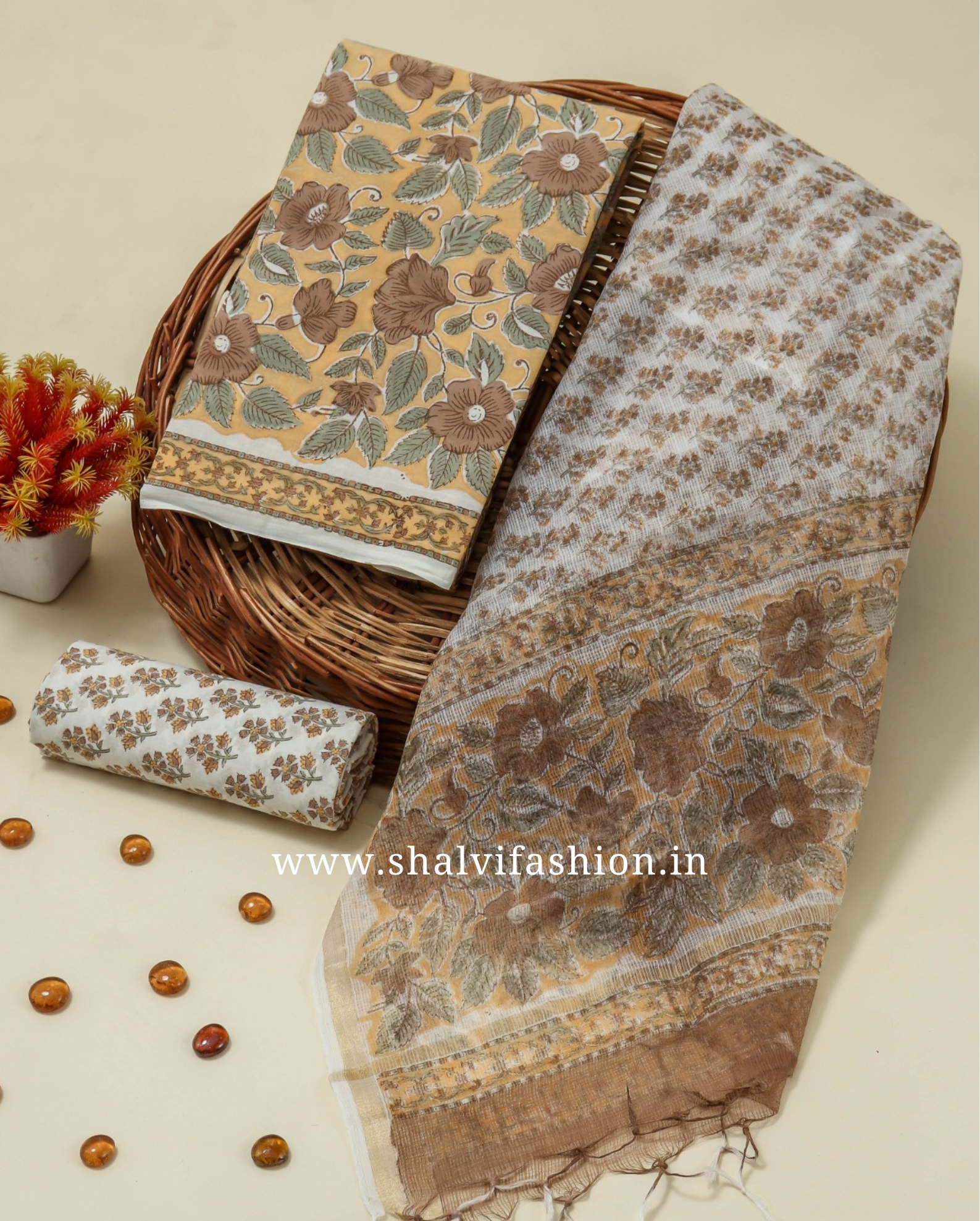 Shop kota dupatta cotton suits online shopping (3CKD124)