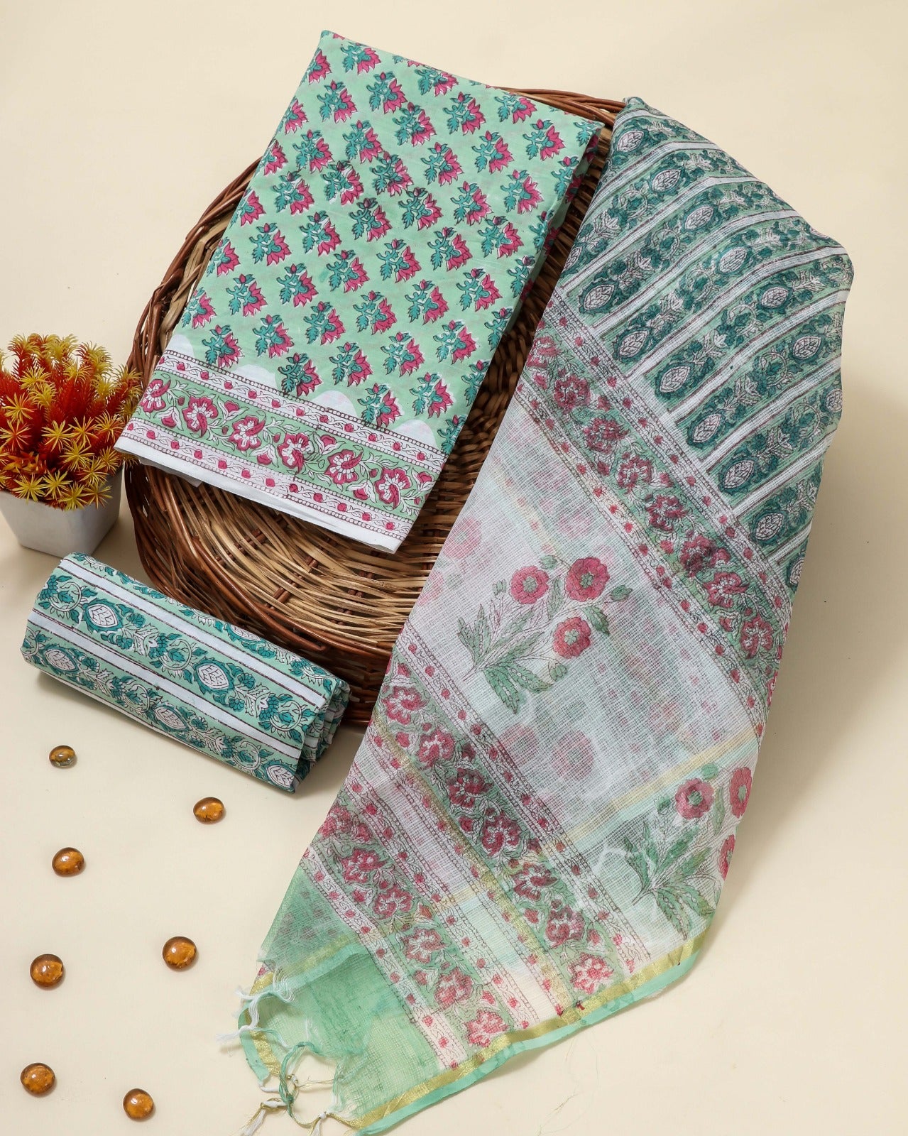 Shop kota dupatta cotton suit sets online shopping (3CKD34)