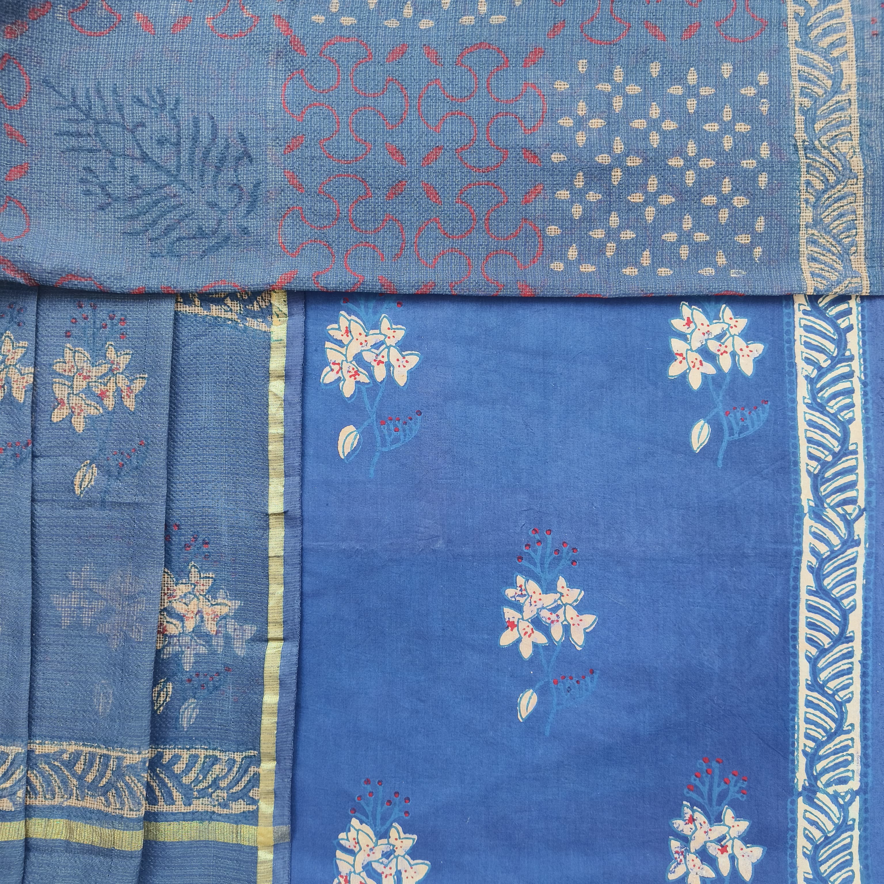 shop cotton suit set with kota doria dupatta