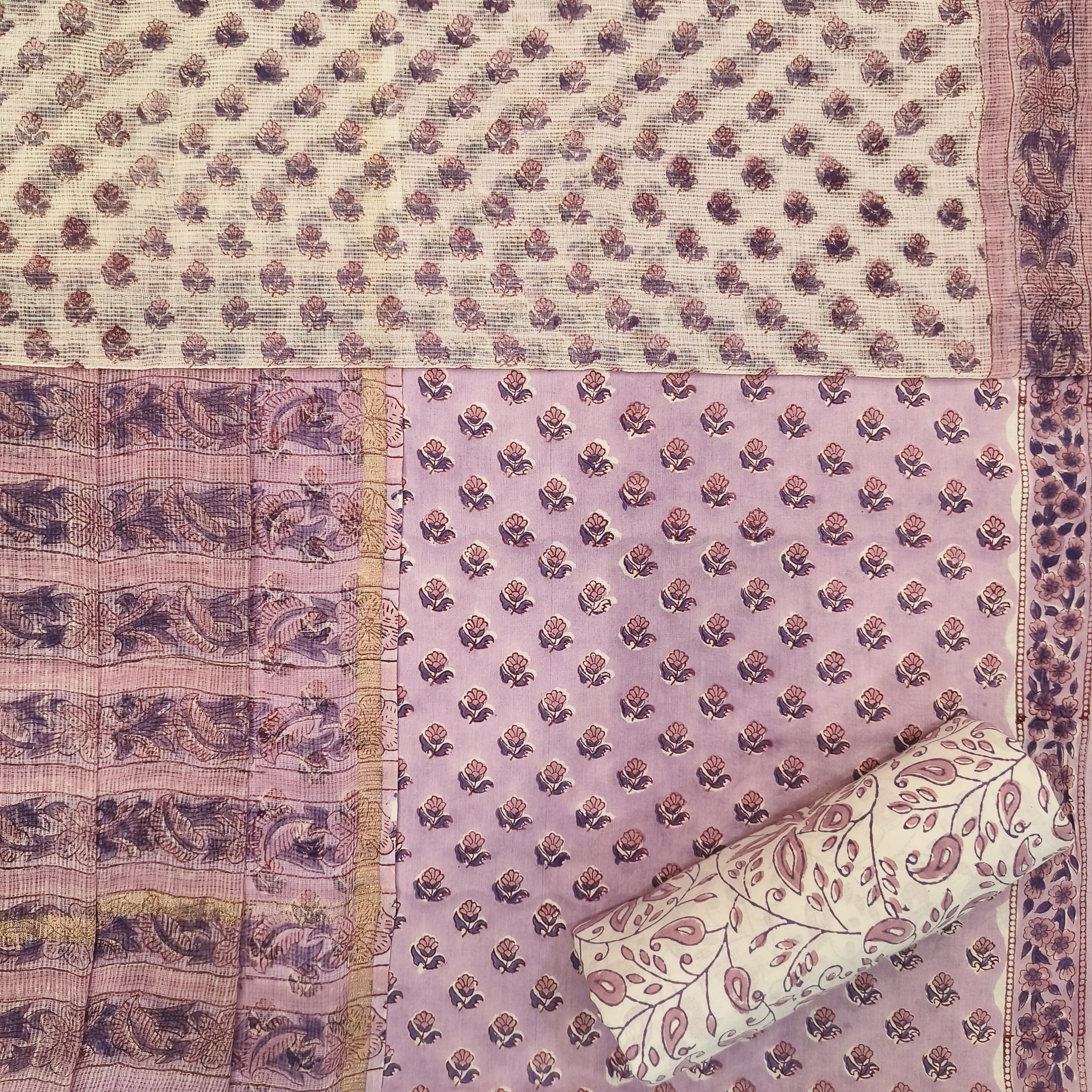 Shop cotton suit sets with kota dupatta online (3CKD667) 