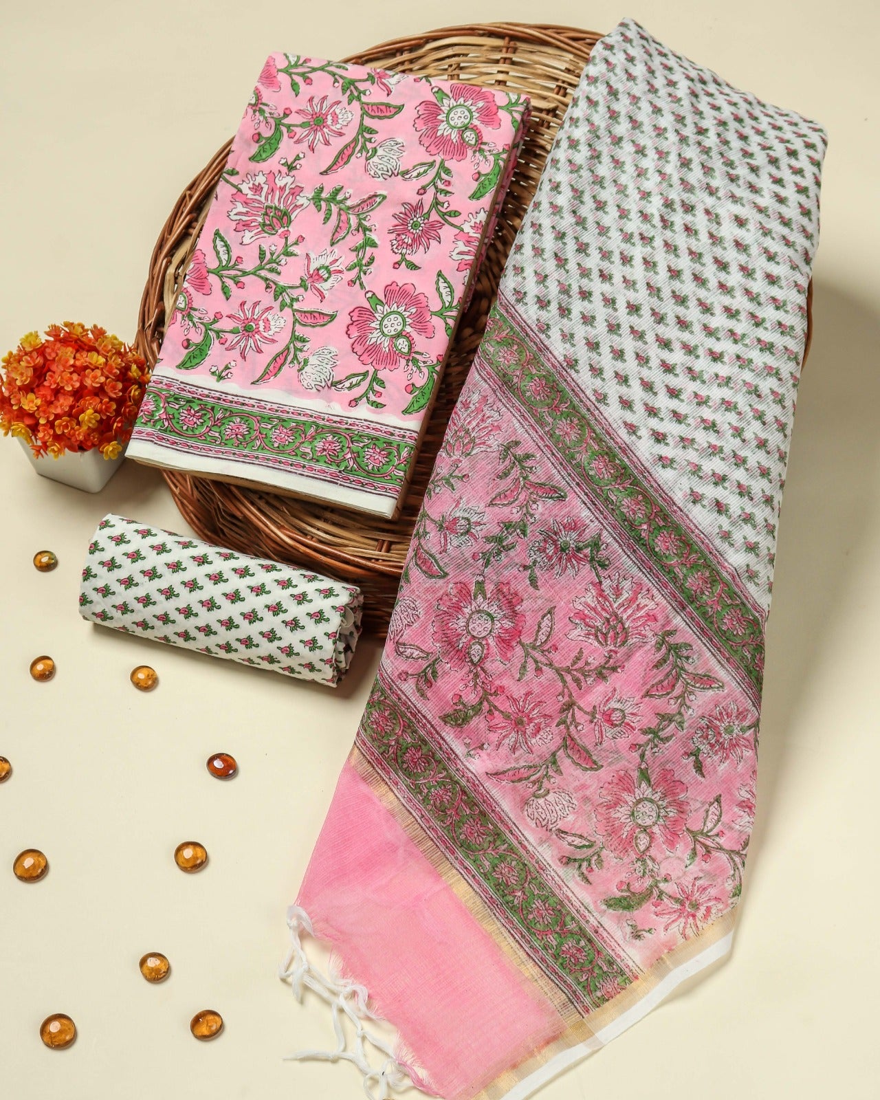 Shop kota dupatta cotton suits online (3CKD73)