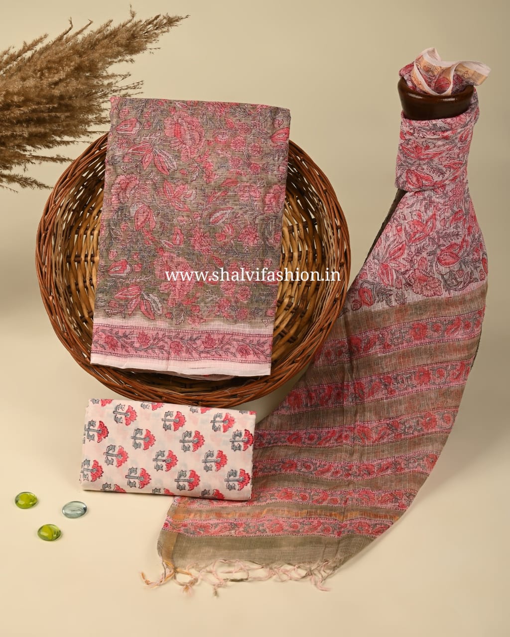Shop sanganeri print kota doria suits (3KD186)