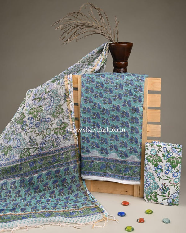 Shop jaipuri printed kota doria suits online (3KD196)