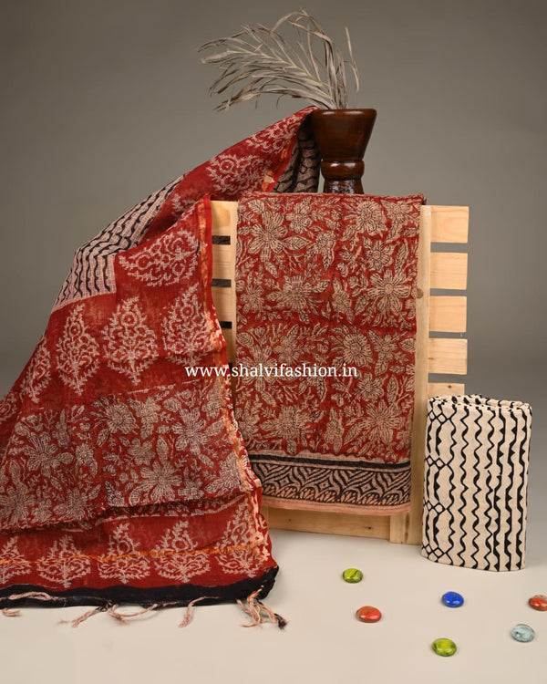 Shop bagru print kota doria suits in jaipur (3KD201)