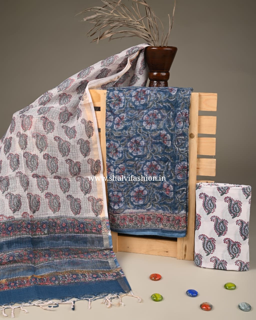 Shop sanganeri print kota doria suits online (3KD214)