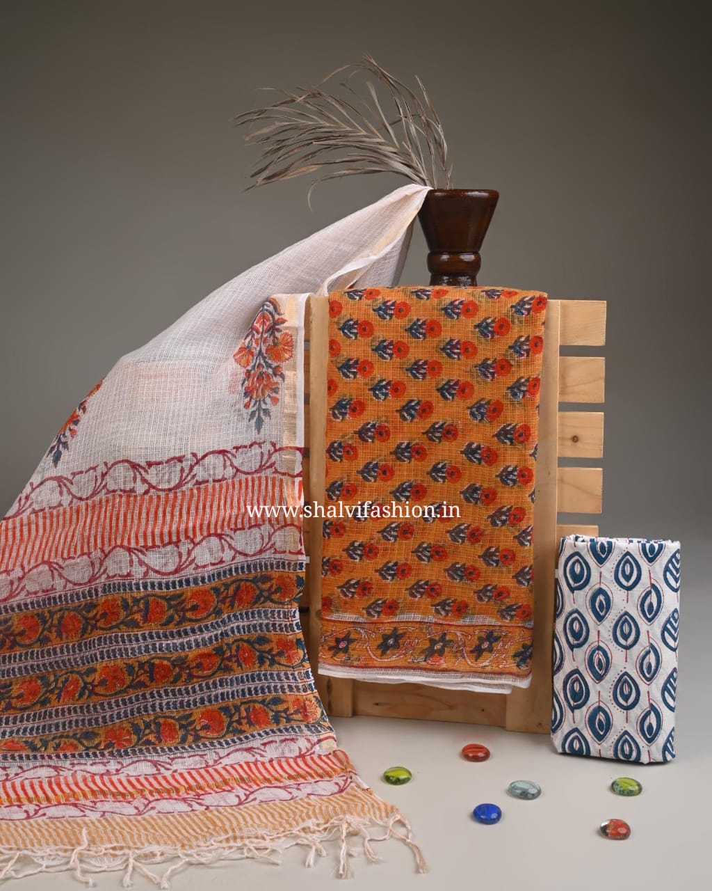 Shop block print kota doria suits online (3KD247)