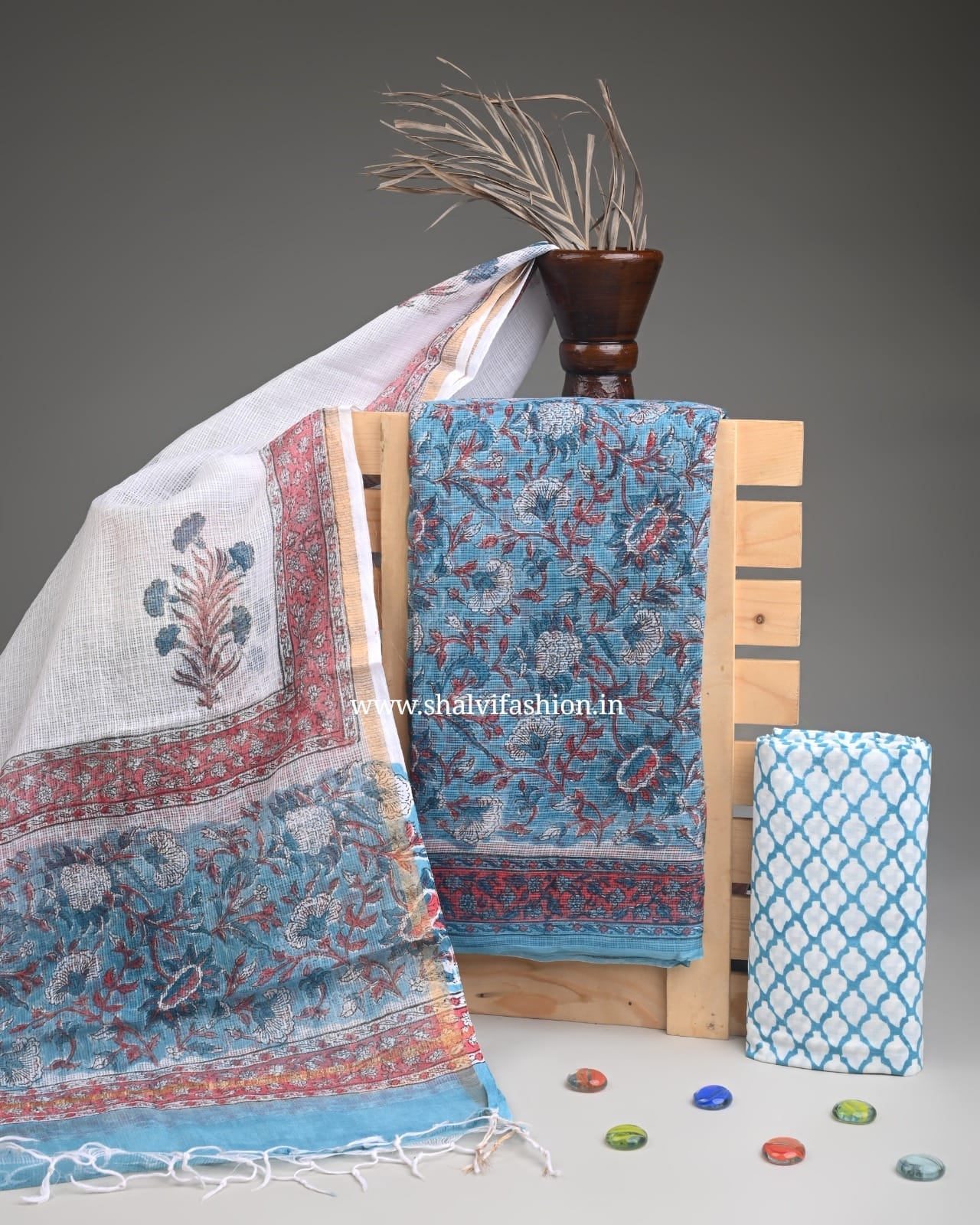 Shop sanganeri print kota doria suits online (3KD253)