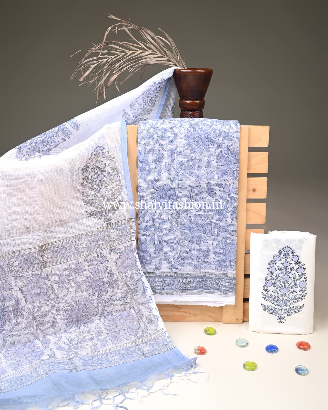 Shop jaipuri block print kota doria suits (3KD288)