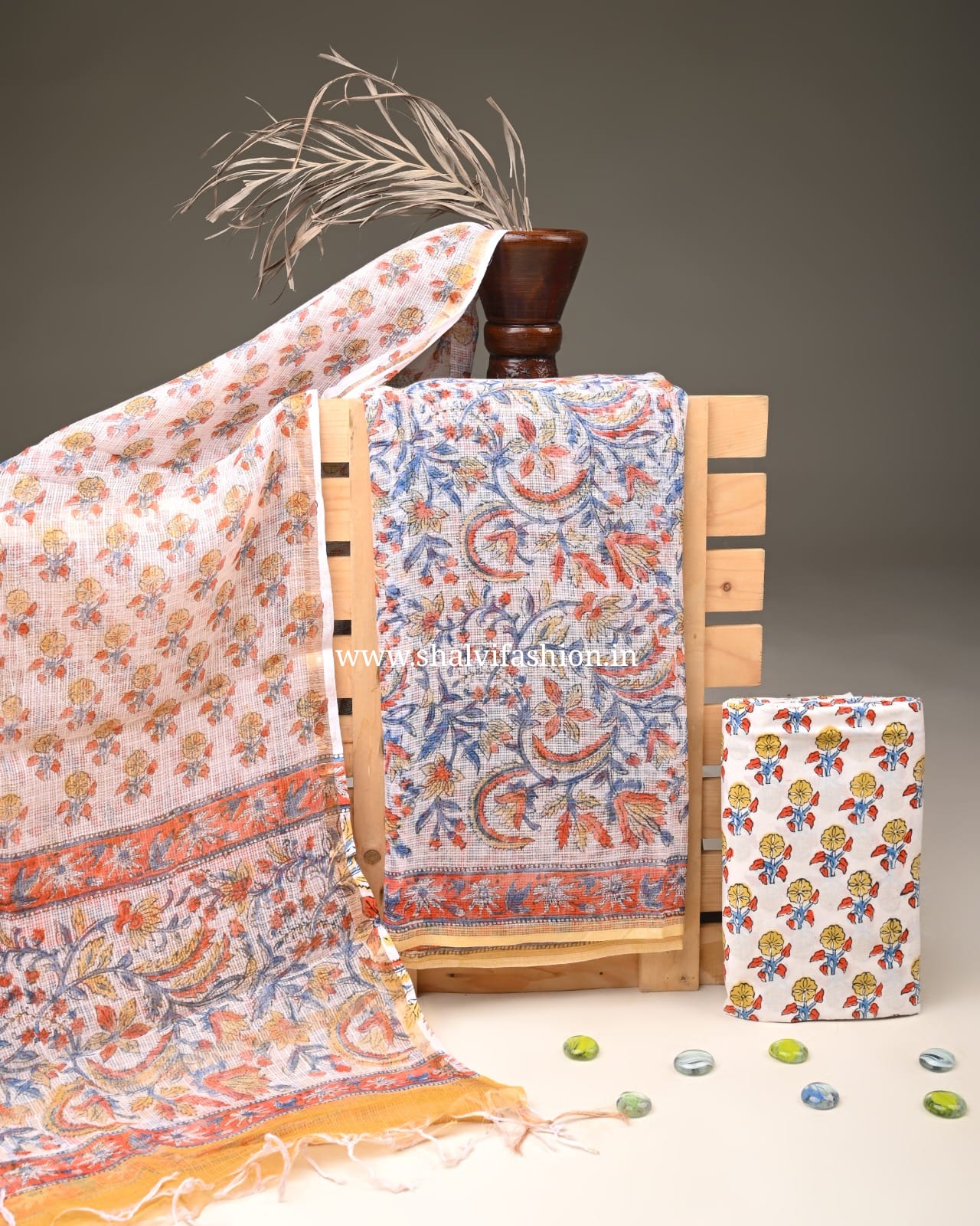 Shop jaipuri block print kota doria suits online shopping (3KD297)