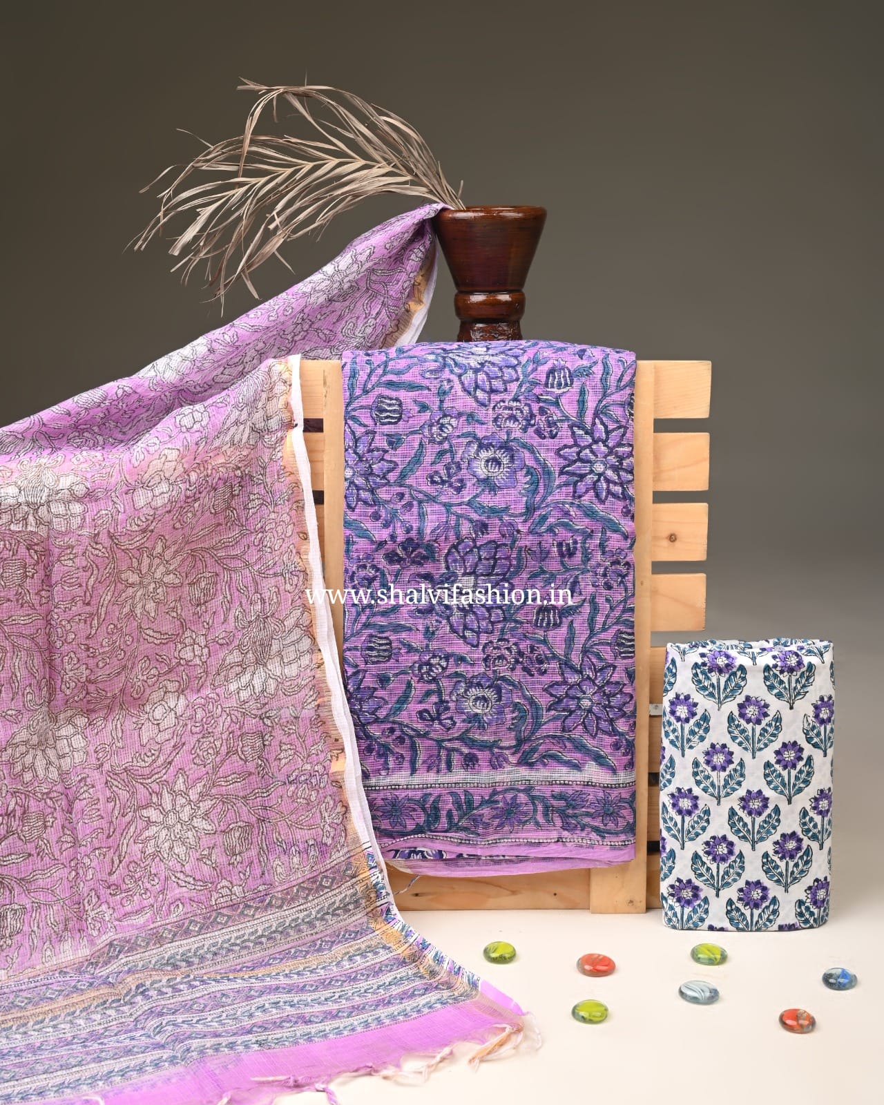 Shop jaipuri print kota doria suits online (3KD302)