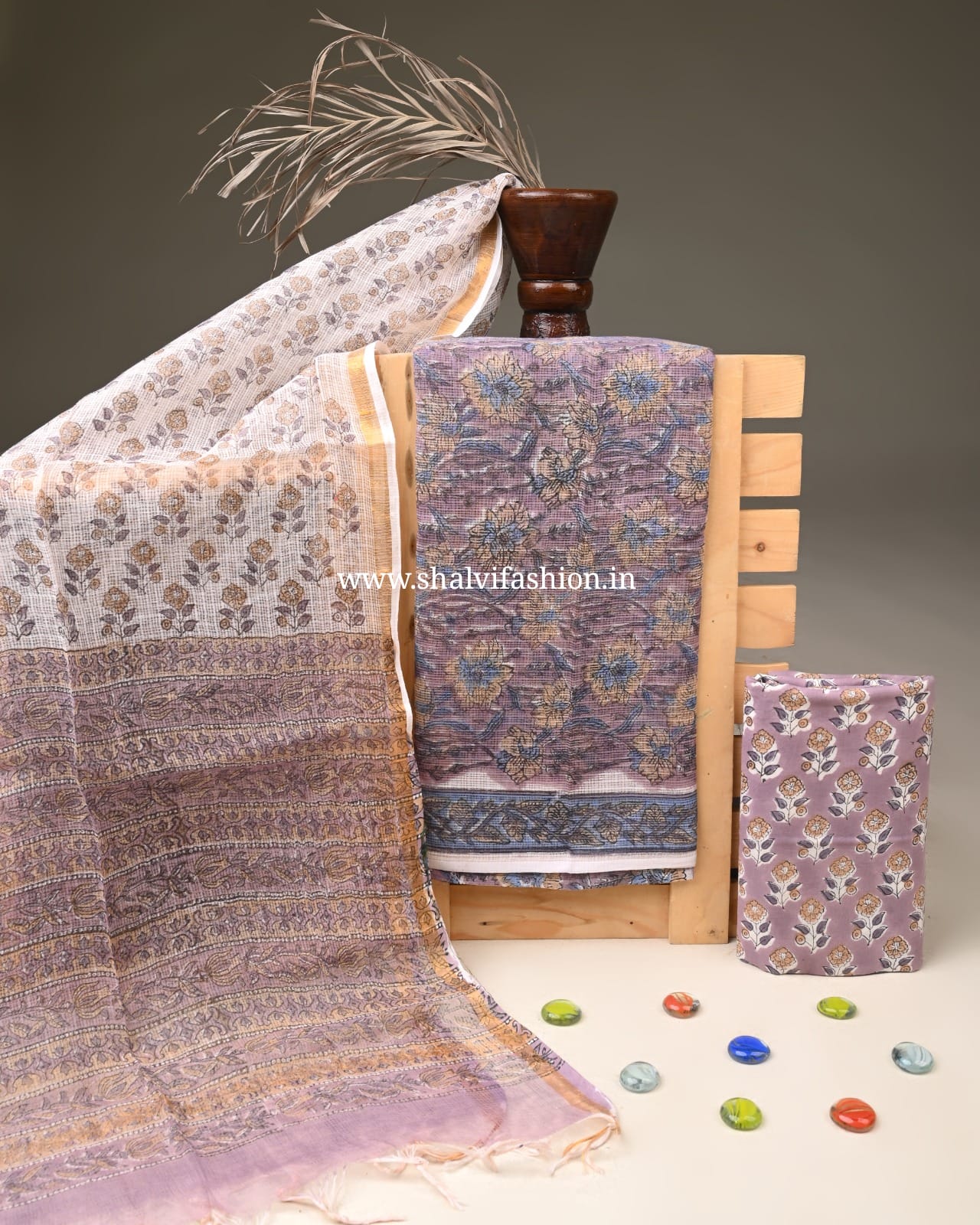 Shop sanganeri print kota doria suits online shopping (3KD310)