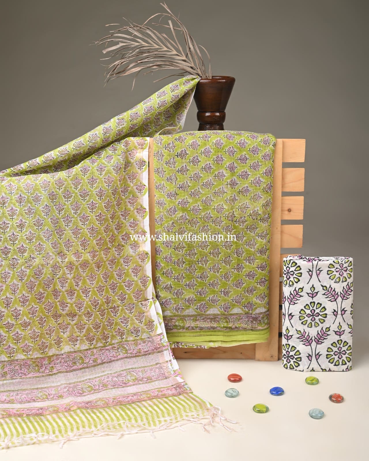 Shop jaipuri print kota doria suits online (3KD356)